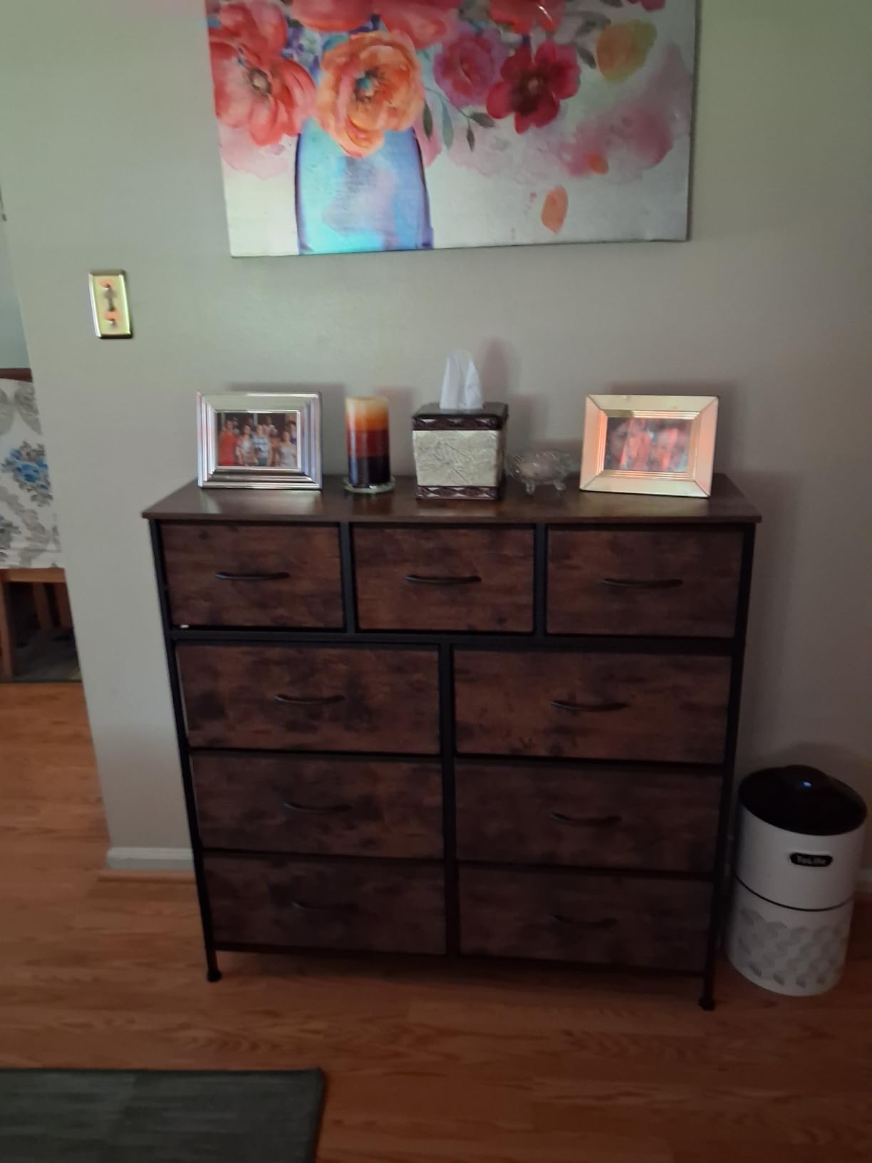 SONGMICS BELLAH Collection - Dresser for Bedroom, Chest of Drawers, Storage Organizer Unit, Closet, Entryway, Steel, 8 Drawers, Modern, Ebony Black ULGS124B01S customer photo 2