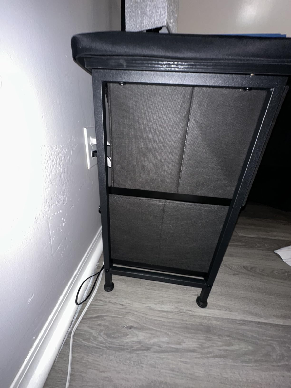 SONGMICS Nightstand with 2 Fabric Drawers, Bedside Table, Side End Table customer photo 1