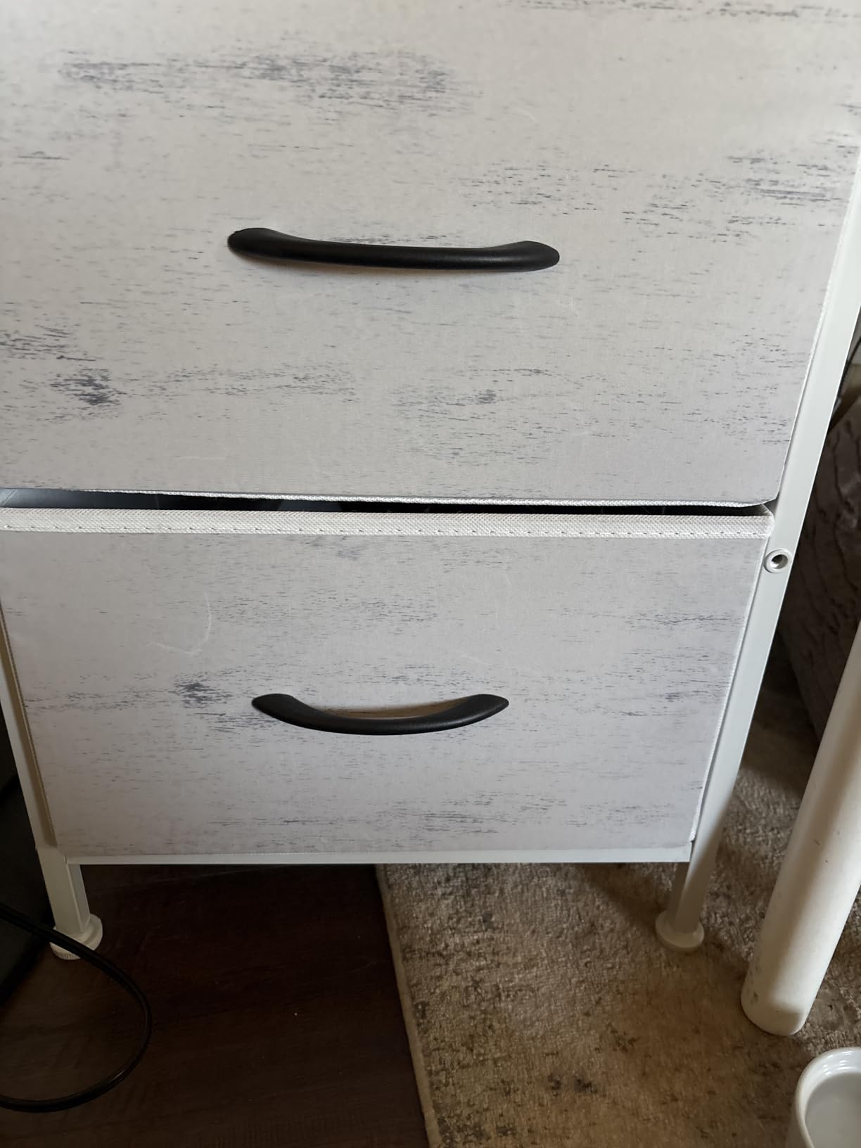 SONGMICS Nightstand with 2 Fabric Drawers, Bedside Table, Side End Table customer photo 2