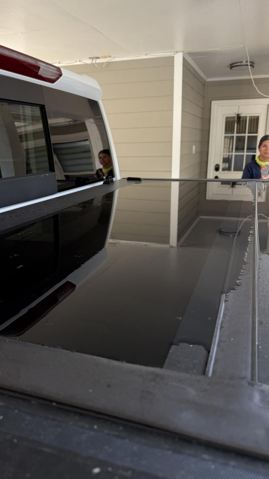 SKEXI Low Profile Truck Bed Tonneau Cover for Ford F150 5.5 ft Bed 2015-2026, FRP Hard Tri Fold Heavy-Duty Locking Drill-Free Install Waterproof Fiberglass Anti-Theft Security (67.1