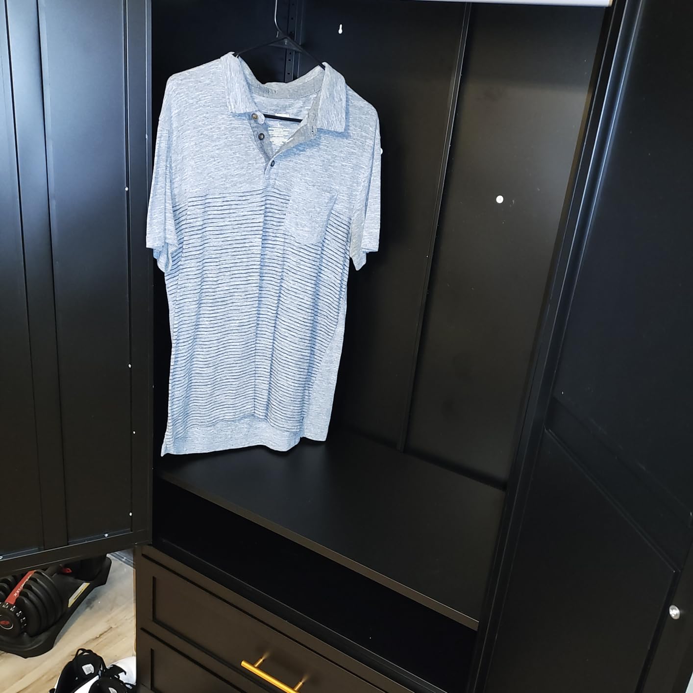 RIETERN Metal Armoire Wardrobe Closet, 71