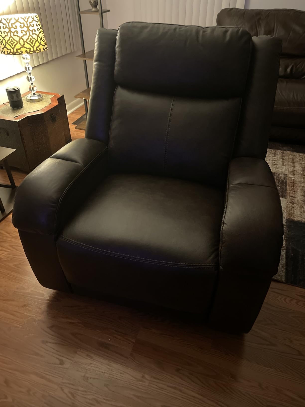 Watson & Whitely Genuine Leather Wall Hugger Power Recliner, Cafe customer photo 1