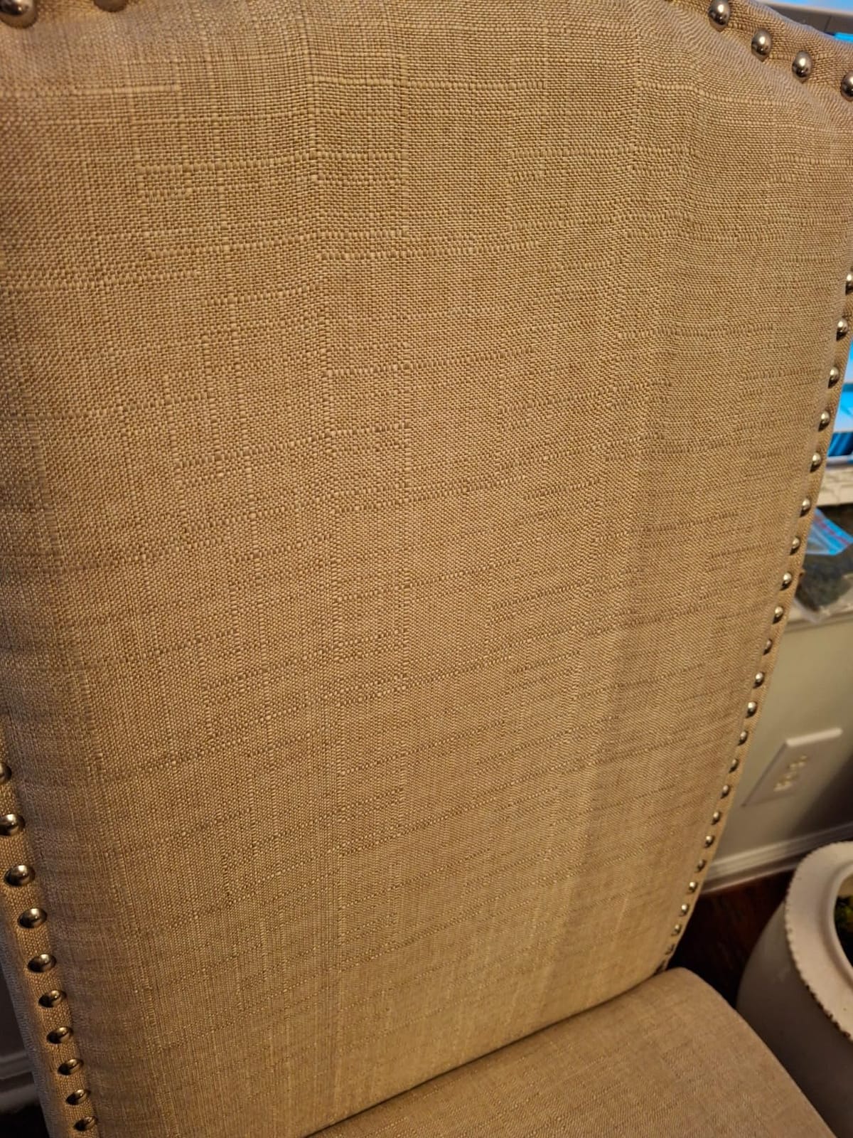 Upholstered Dining Chair Modern Stylish Kitchen Diner Fabric Set of 2 customer photo 1