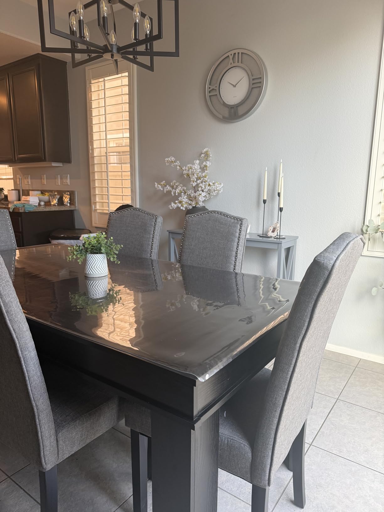 Upholstered Dining Chair Modern Stylish Kitchen Diner Fabric Set of 2 customer photo 2