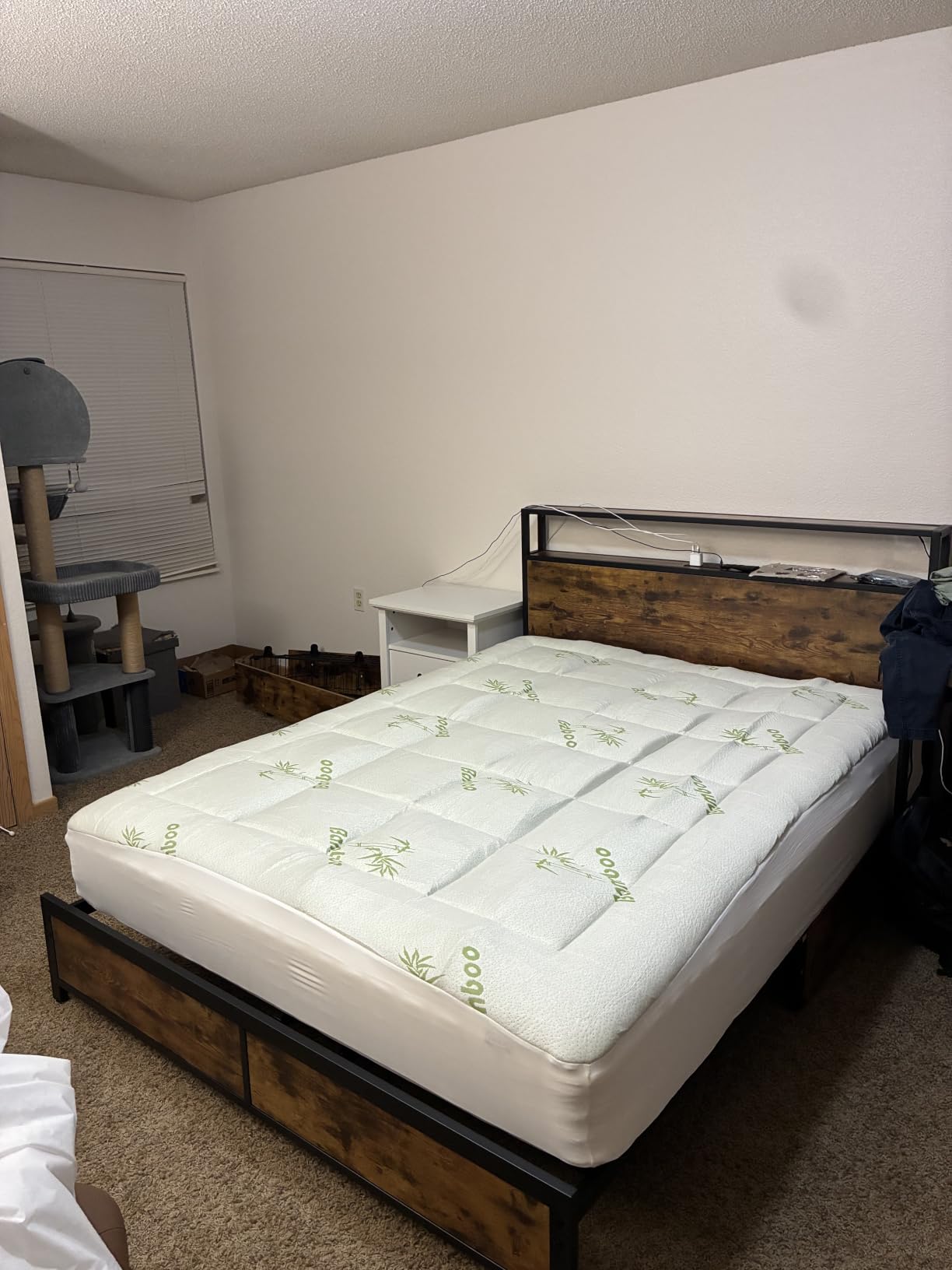 Queen Size Mattress Topper Viscose Derived from Bamboo, Soft Thick Pillow Top Mattress Pad Cover for Back Pain, Cooling Mattress Protector with 8-21 Inch Deep Pocket, White customer photo 2