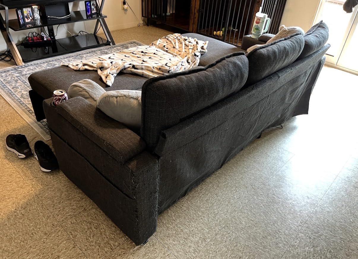 Sofa Bed Pull Out 2 in 1 Sectional Sleeper Sofa L Shaped Couch with Storage customer photo 2