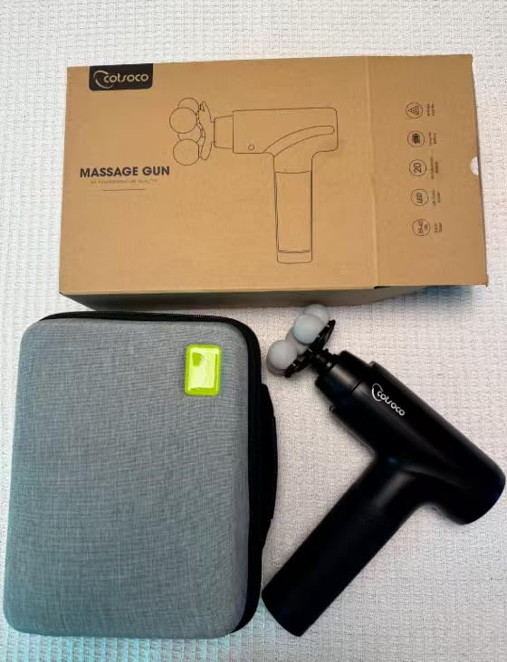 cotsoco Massage Gun Deep Tissue, Fathers Day Dad Gifts, Muscle Massage Gun with 9 Attachment Heads 20 Speeds & Silent Brushless Motor for Pain Relief, Handheld Percussion Back Massager Gun customer photo 1
