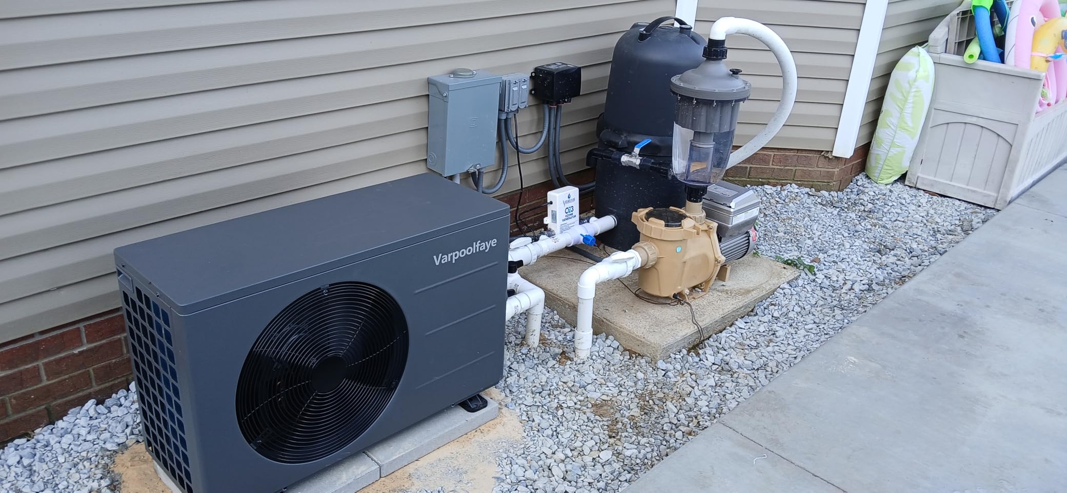 65,000 BTU Inverter Pool Heat Pump for Inground Pools 220V customer photo 2