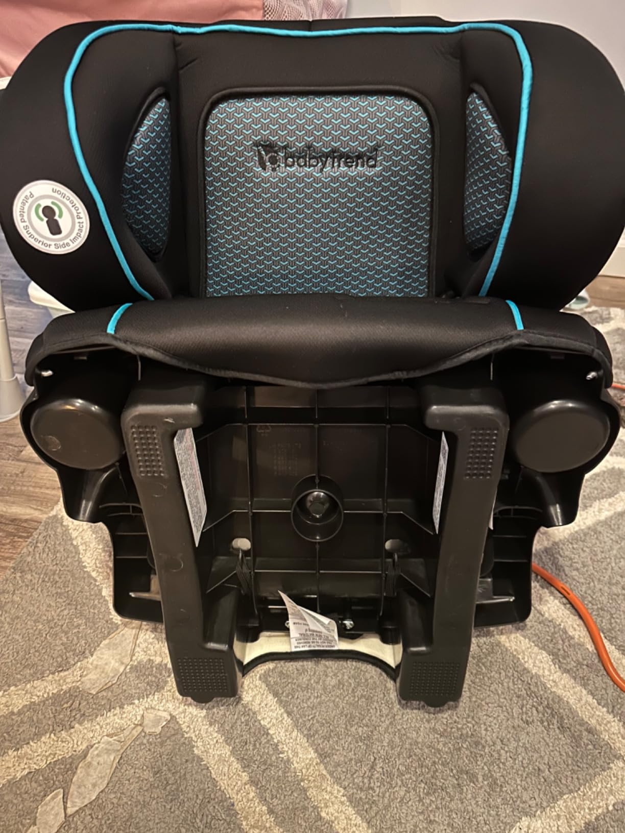 Baby Trend Protect Slim Backless Booster Seat, Madrid Grey customer photo 2