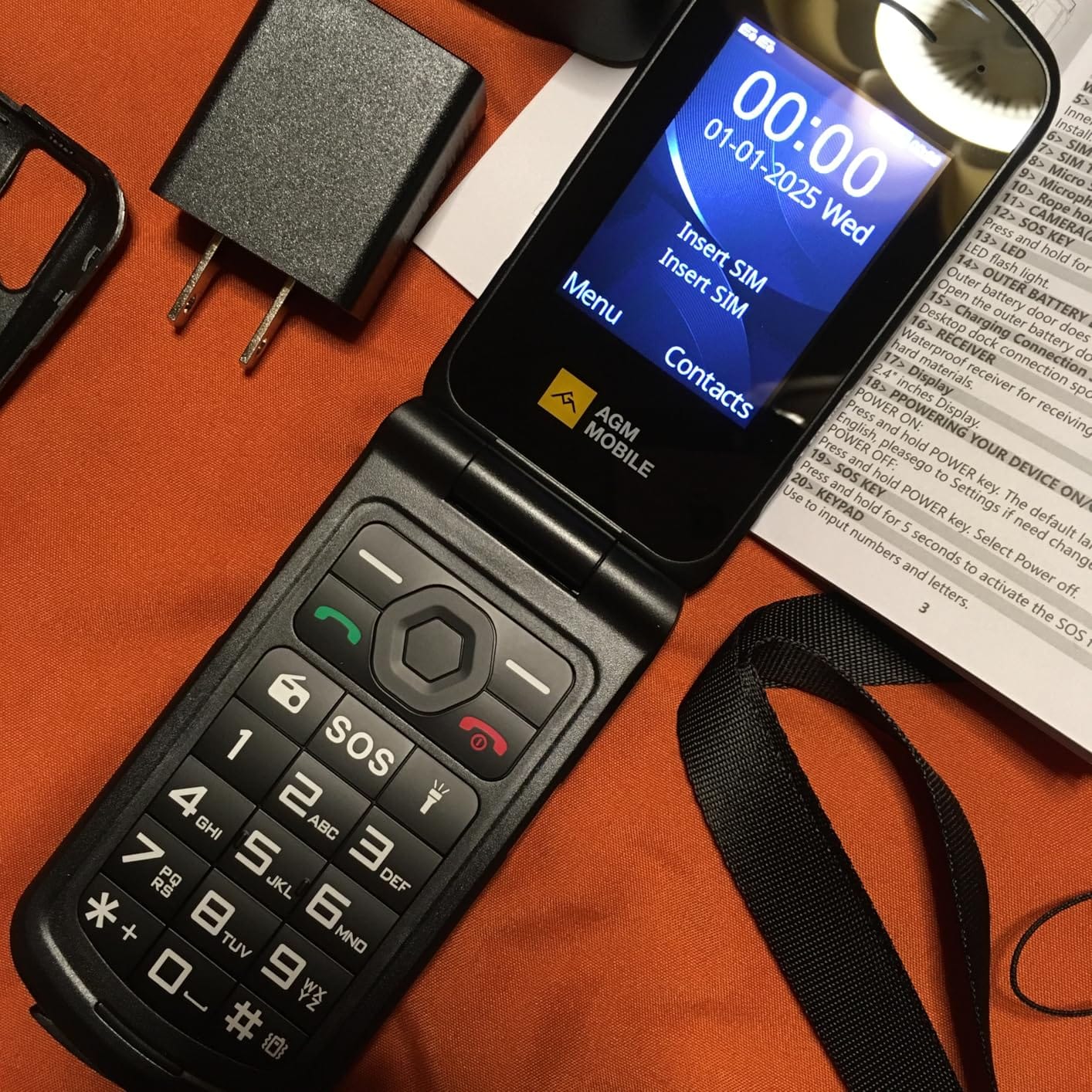 AGM M10 Rugged Basic Flip Phone, 4G Feature Cell Phone, Simple Mobile Phones, Pocket-Sized, Waterproof & Drop-Proof, Speed Dial, Large Fonts & Big Buttons, 98dB Speaker, Dual SIM, for T-Mobile ONLY customer photo 1