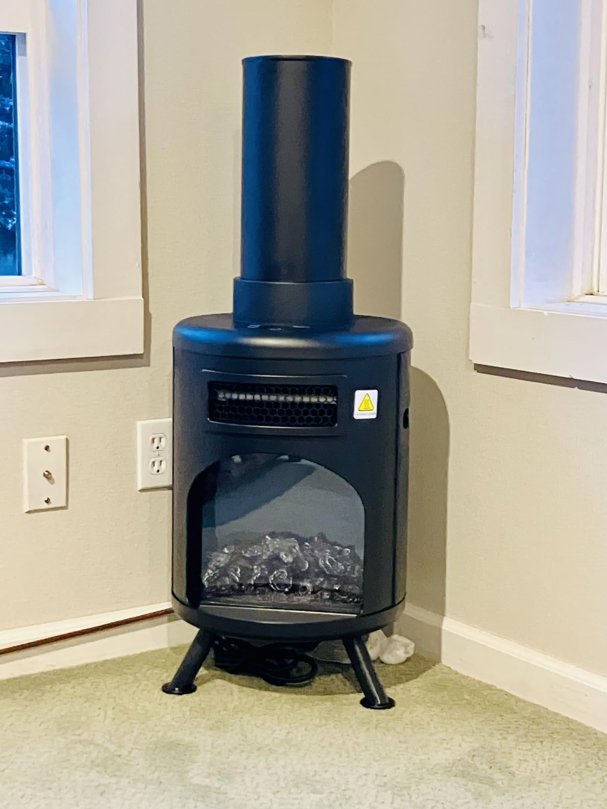 DR. INFRARED HEATER DR-991 Portable Electric Fireplace Space Heater w/Humidifier & Remote, Infrared Heat, 3D Flame Effect, Timer, Quiet, 1500W, ETL Listed, Freestanding, LED Display customer photo 1
