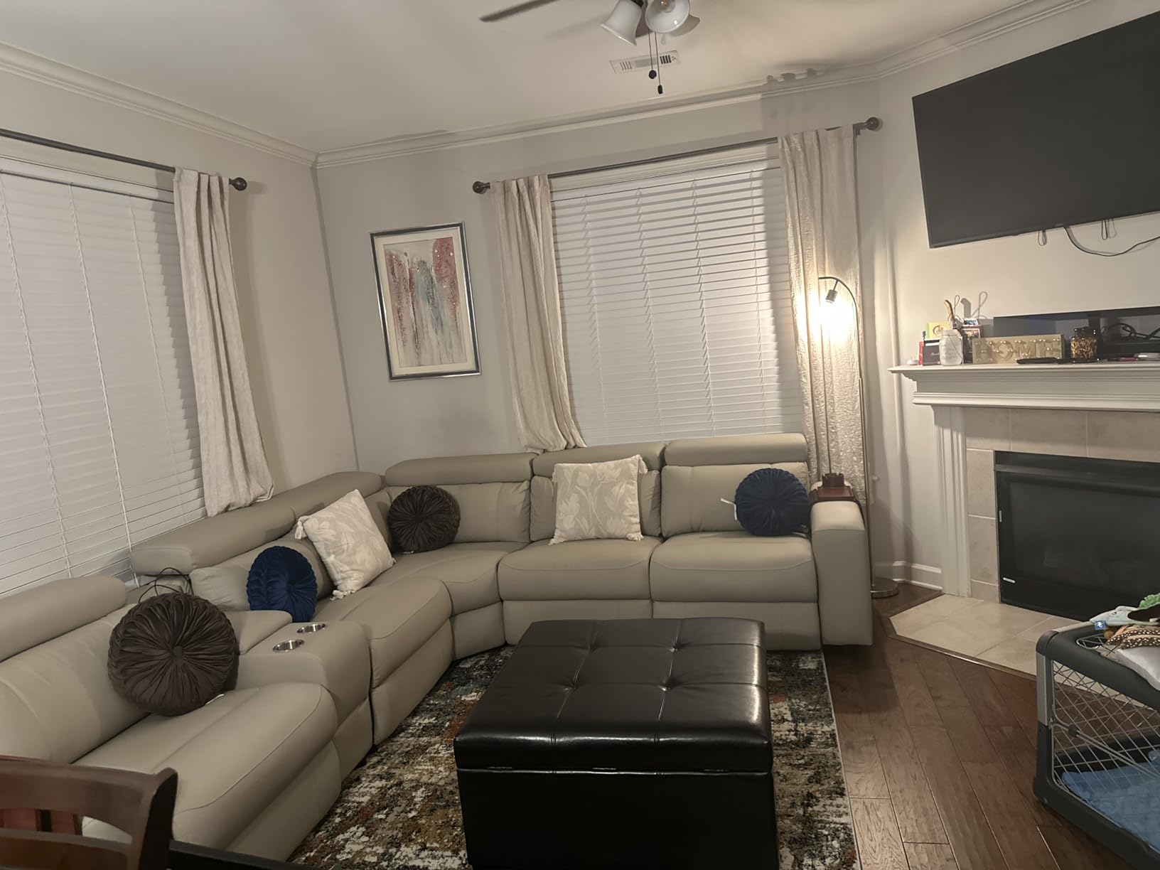 Power Reclining Sectional, Sectional Recliner, Leather Reclining Sectional customer photo 2