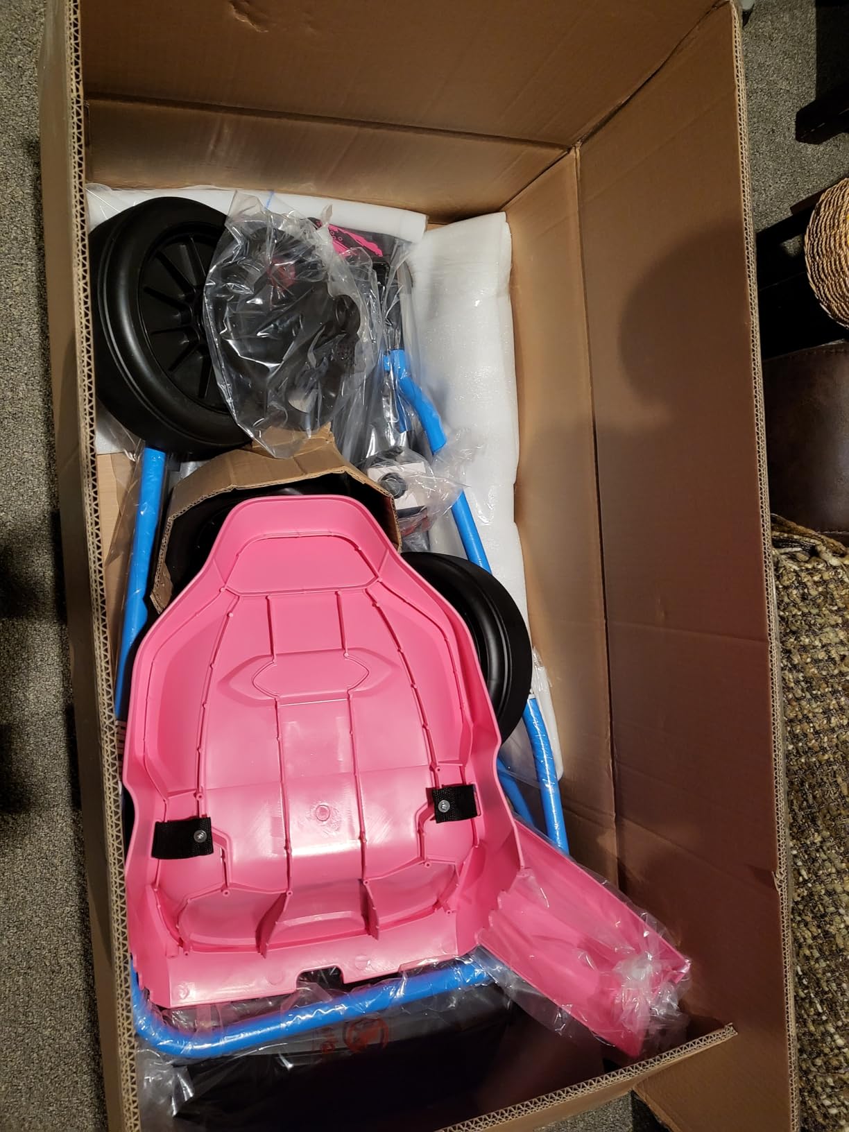 Electric Drift Go Kart for Kids 8-12, 24V Battery,360W Motor, Reinforced Wear-Proof Rear Wheels, 3 Unique Colors, 8.1MPH High Speed,154lbs Capacity, Drift Ride On Car Toy (Pink) customer photo 2