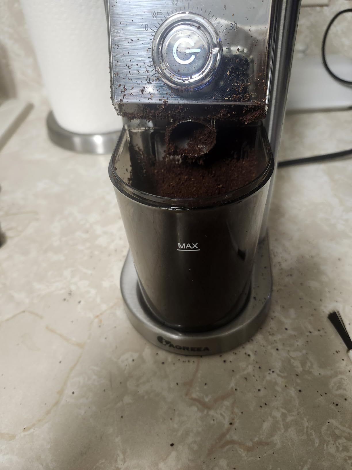 IAGREEA Coffee Grinder for Home Use, Conical Burr Espresso Grinder 48 Grind customer photo 1