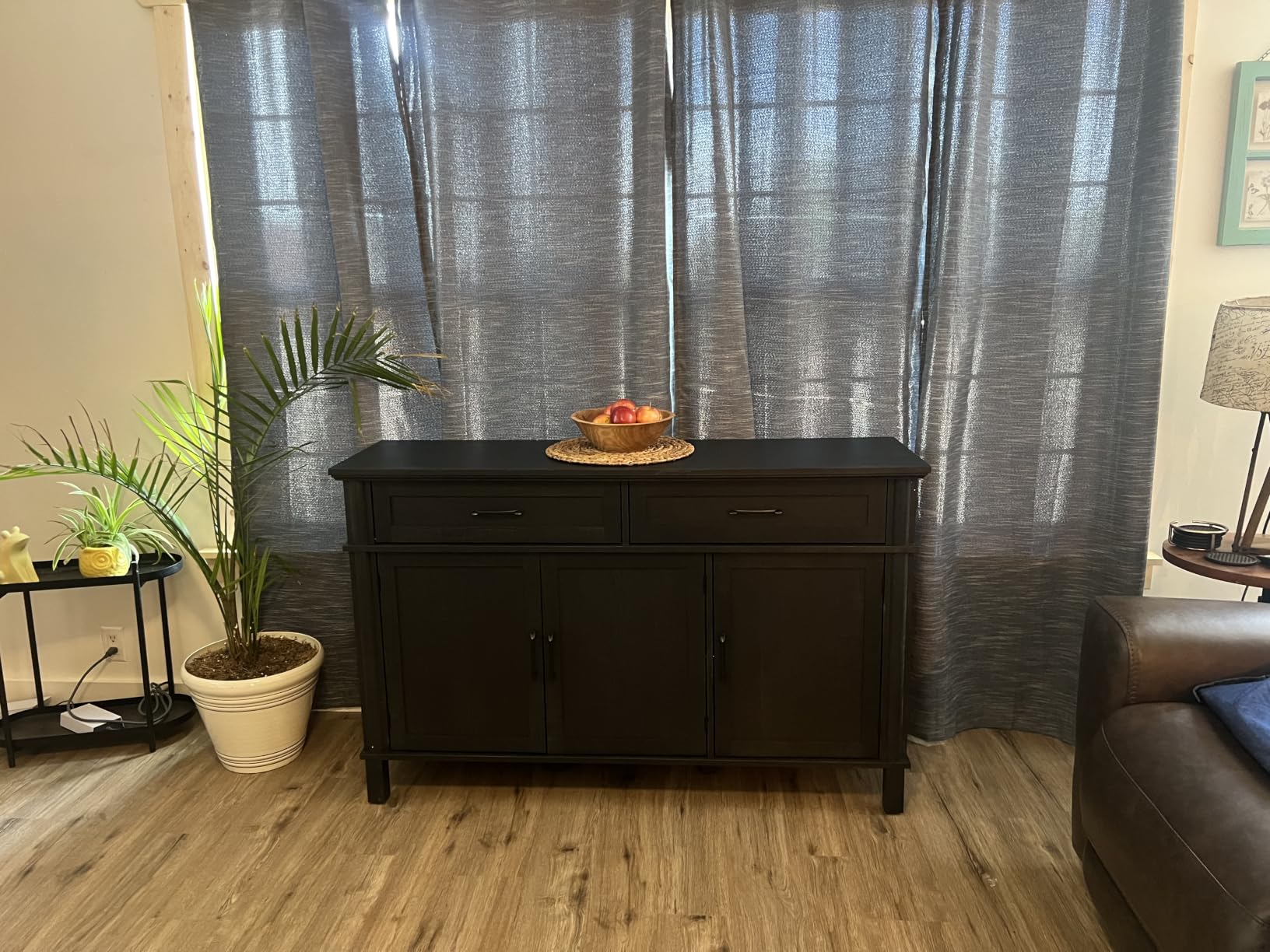 ONBRILL 48 Inch Buffet Cabinet with Storage, Brown customer photo 2