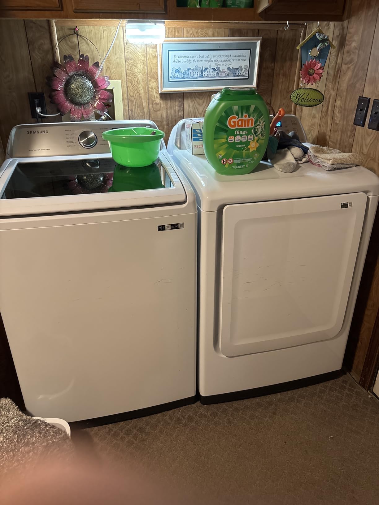 Samsung WA44A320KIT1 White Top Load High-Efficiency Smart Washer and Dryer Pair 4.5 Cu Ft Washer 7.4 Cu Ft Electric Dr customer photo 1