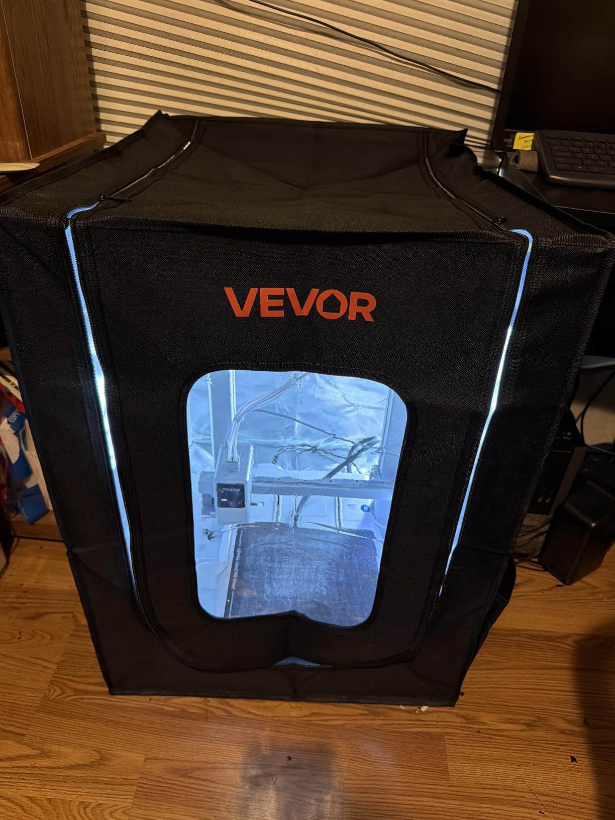 VEVOR 3D Printer Enclosure, Dustproof Waterproof Oxford Cloth 3D Printer Tent, Constant Temperature Protective Case with LED Lighting, Compatible with Creality/ELEGOO/Anycubic Multiple Popular Models customer photo 2