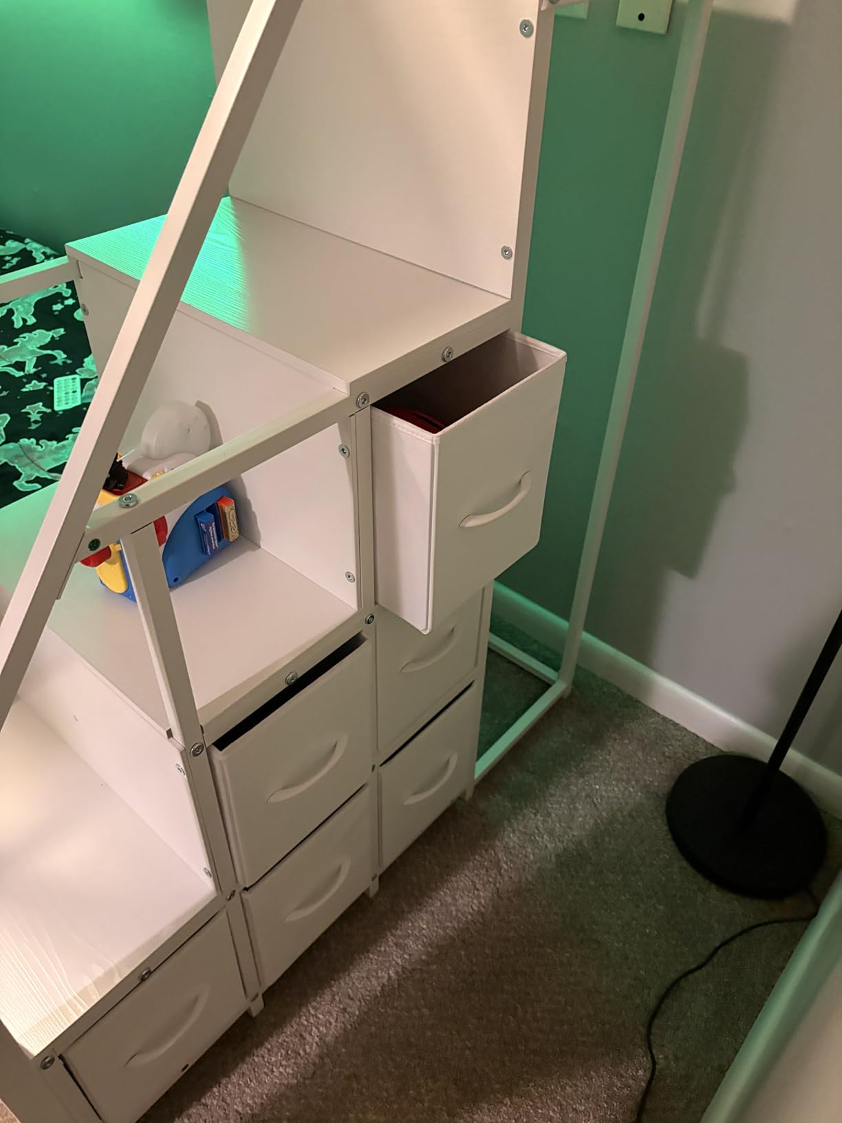 BTHFST Bunk Bed Twin Over Twin with Stairs, Storage Drawers and LED Lights customer photo 2