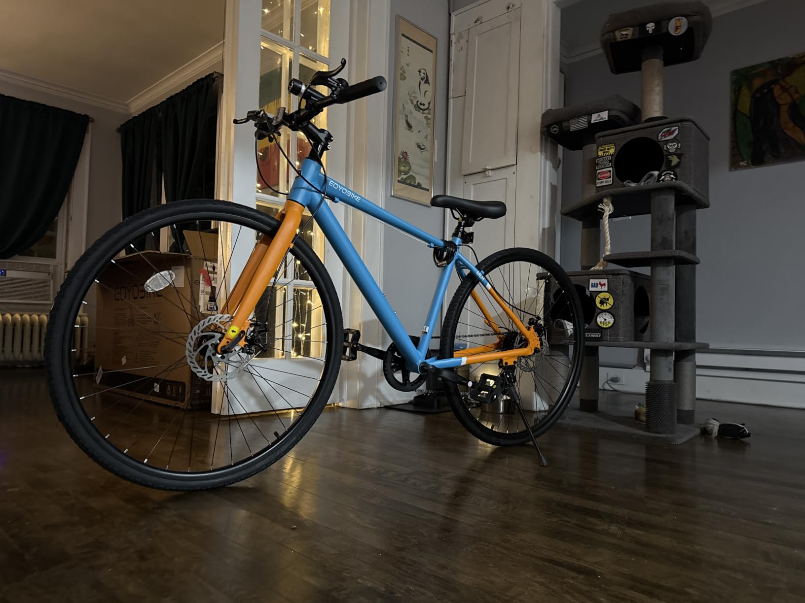 Adult Hybrid Bike for Men, 700C 8-Speed Aluminum Frame City Commuter Bike customer photo 1
