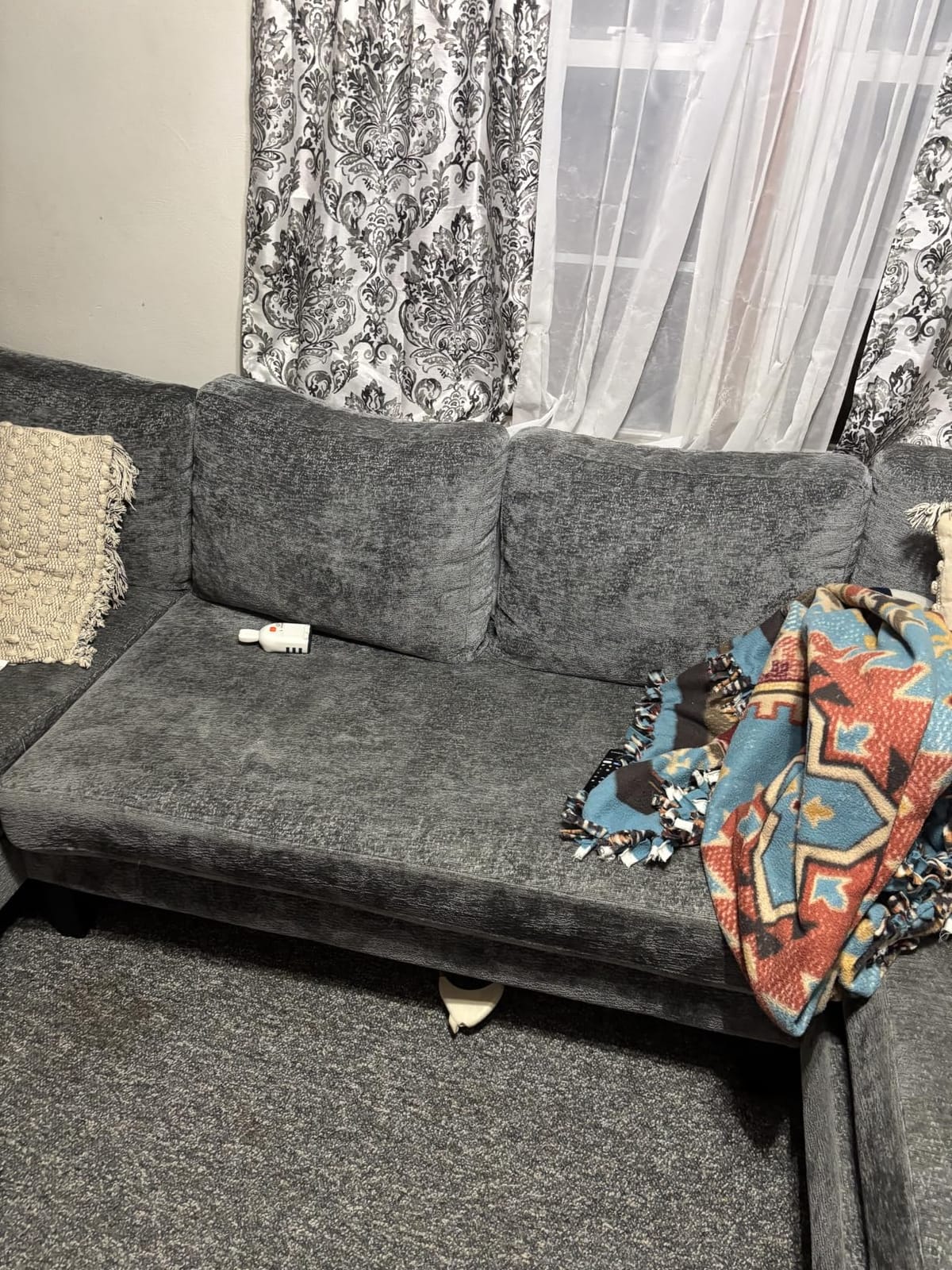 U-Shaped Sectional Couches for Living Room | 112 Inch Modern Sectional Couch | Dark Grey Chenille Sofa with Double Chaise for Apartment customer photo 2