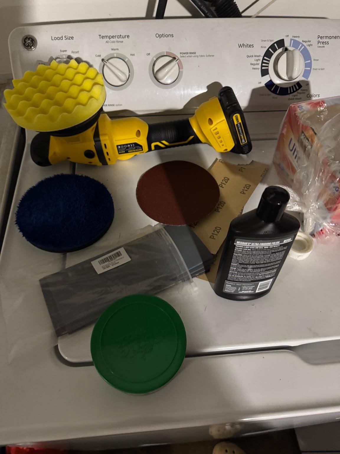VERVEWAVE Cordless Buffer Polisher Kit for Dewalt 20V Battery (No Battery), 6-Inch Orbital Car Polisher Variable Speed 1800—5500 RPM, 17PCS Polishing Accessories, for Car Polishing/Waxing (Tool Only) customer photo 2