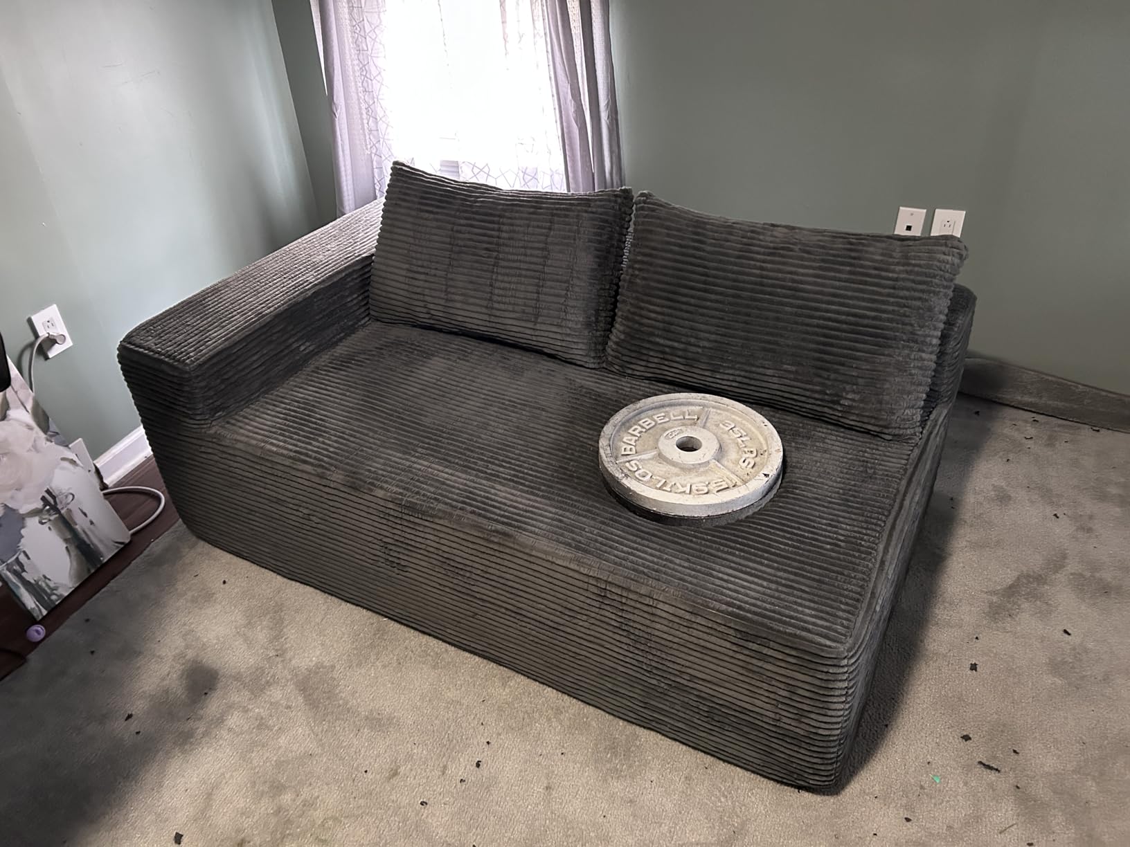 Mangodan Cloud Sectional Sofa, Boneless Couch for Living Room, Dark Grey customer photo 1
