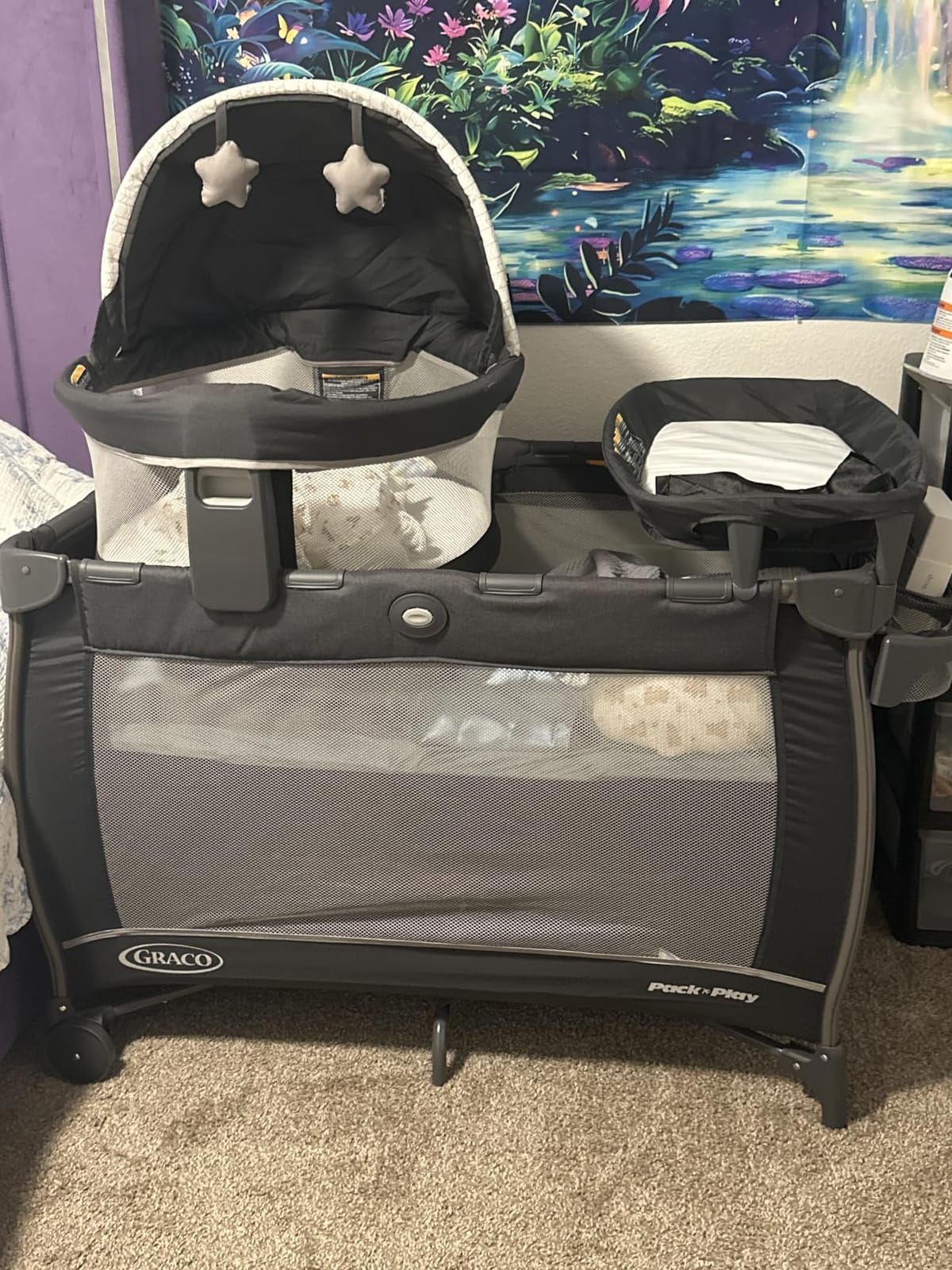 Graco Pack 'n Play Travel Dome Lux Playard, 4-in-1 Baby Playpen with Bassinet, Indoor or Outdoor Portable Playpen with UV 50 Canopy customer photo 2