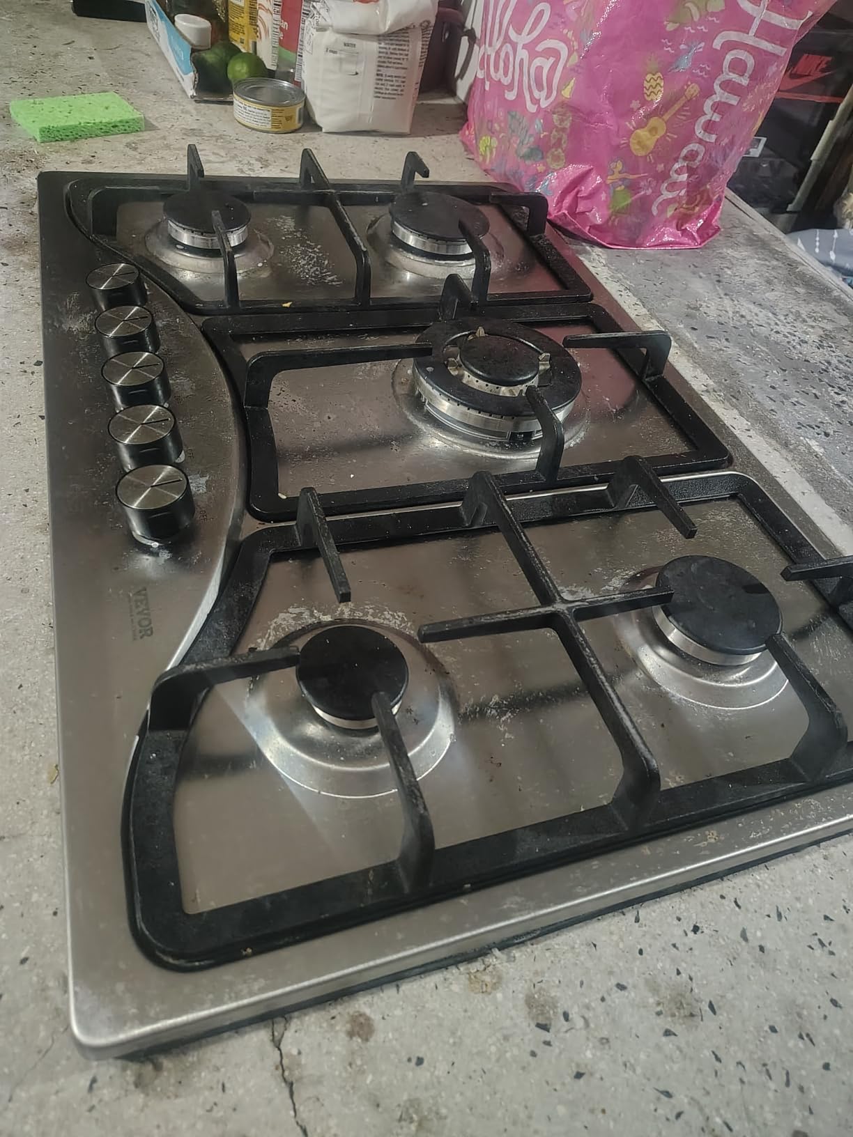 VEVOR 36 inch Gas Cooktop 5 Burners Gas Stove Top, Max 38300BTU Built-in Stainless Steel Stove Top LPG/NG Convertible Dual Fuel Cooktop Stoves with SABAF Dual-Ring Burner for Kitchen Apartment Rvs customer photo 2