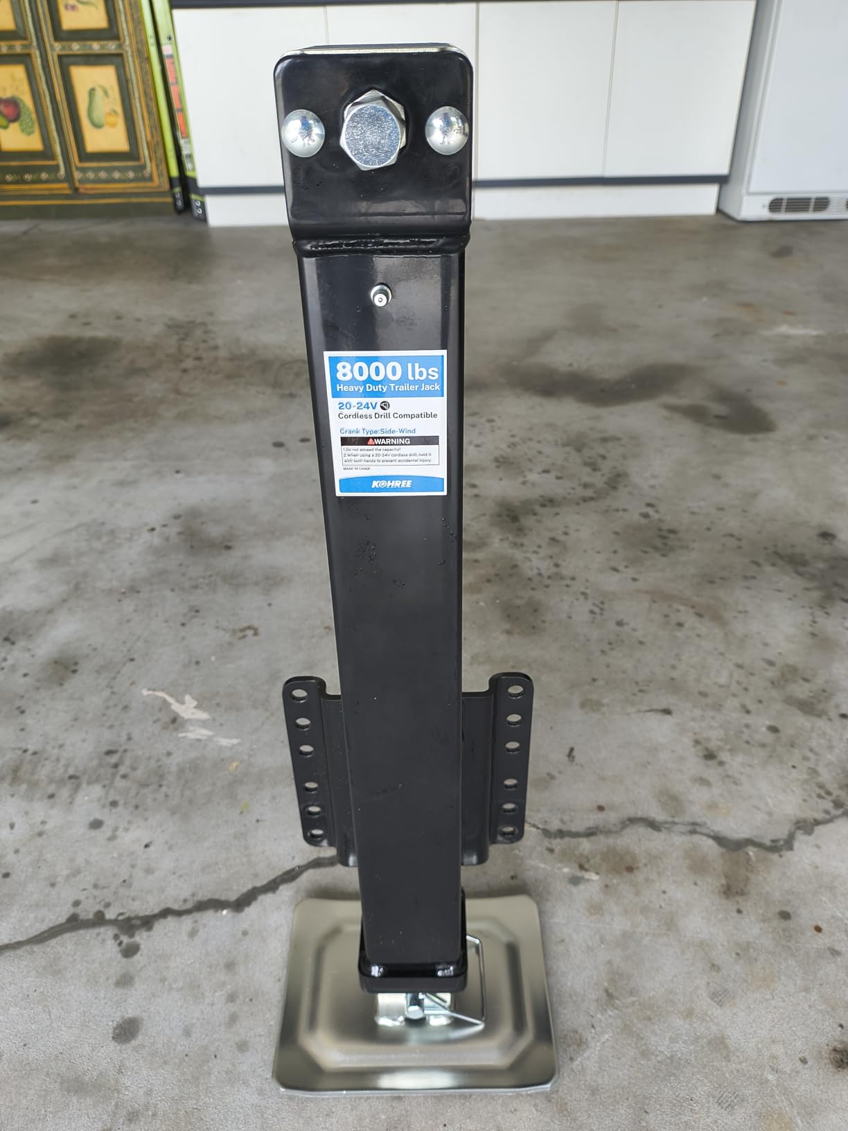 Kohree 8000 lbs Trailer Jack Heavy Duty, 20-24V Electric Drill–Operated customer photo 1