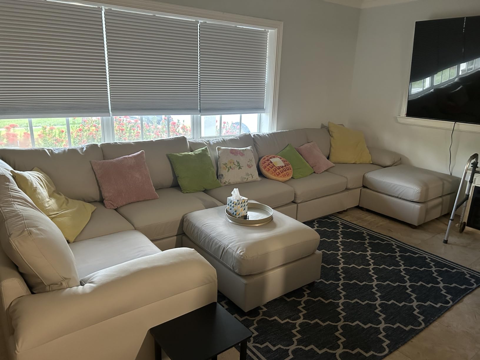 EASE MOOSE Modular Sectional Sofa, U Shaped Scratch Resistant Couch, Beige customer photo 1