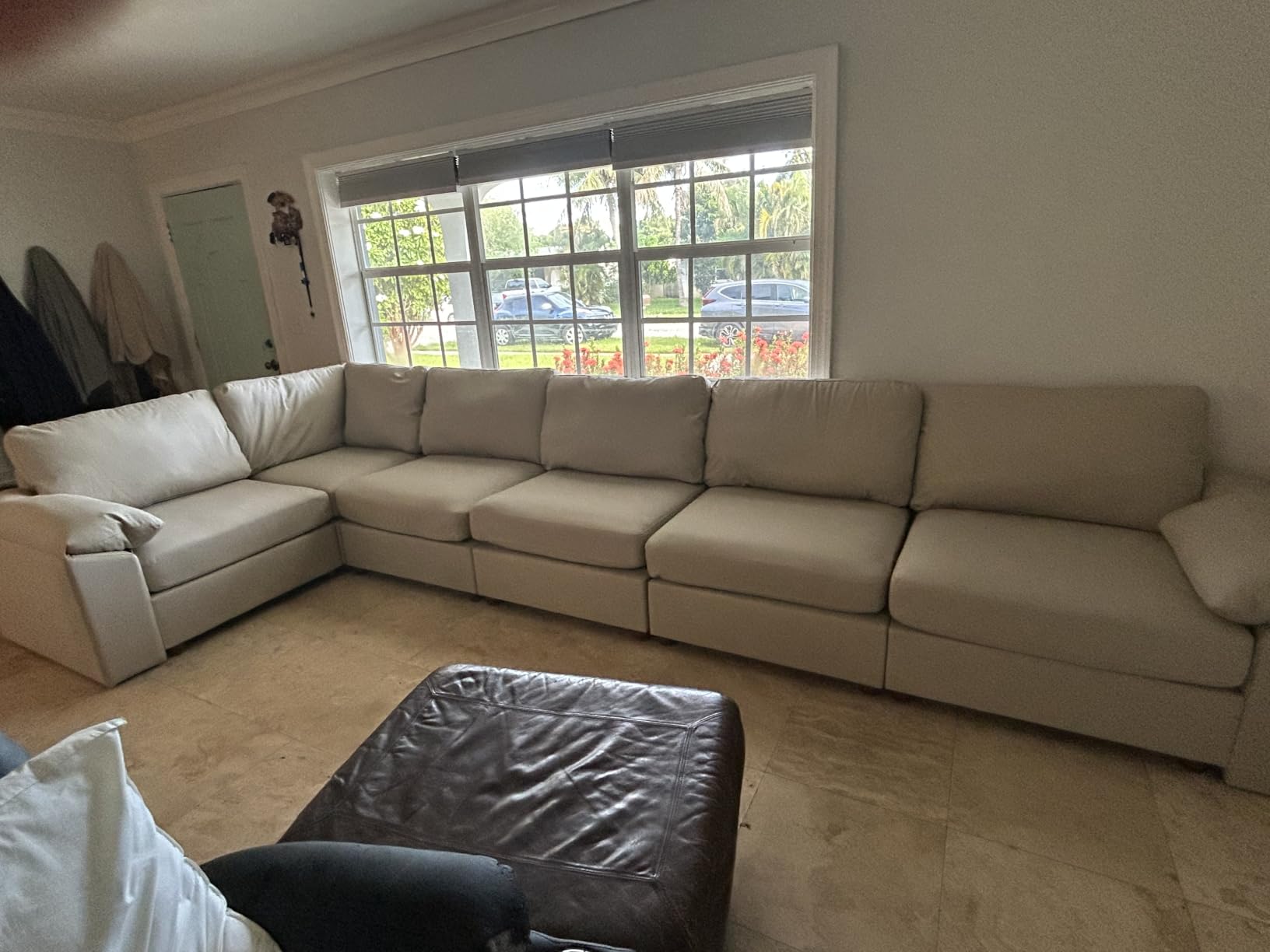 EASE MOOSE Modular Sectional Sofa, U Shaped Scratch Resistant Couch, Beige customer photo 2