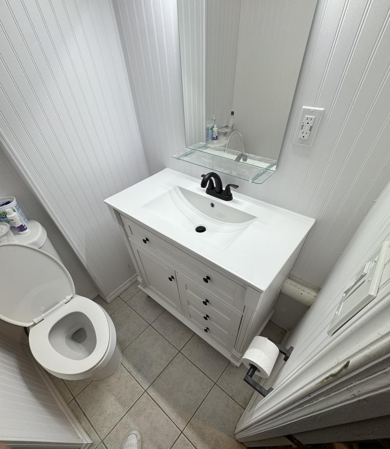 LIKIMIO 30 Inch Bathroom Vanity with Sink, Adjustable Solid Wood Legs customer photo 2