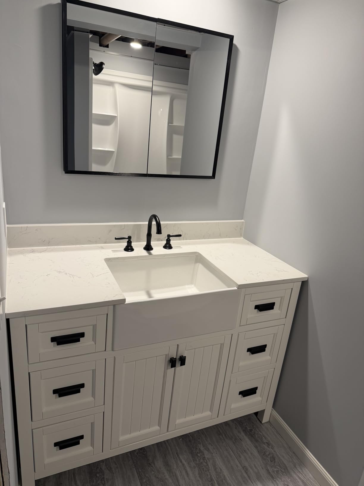 48 Inch Bathroom Vanity with Sink, Fully Assembled, Black customer photo 1
