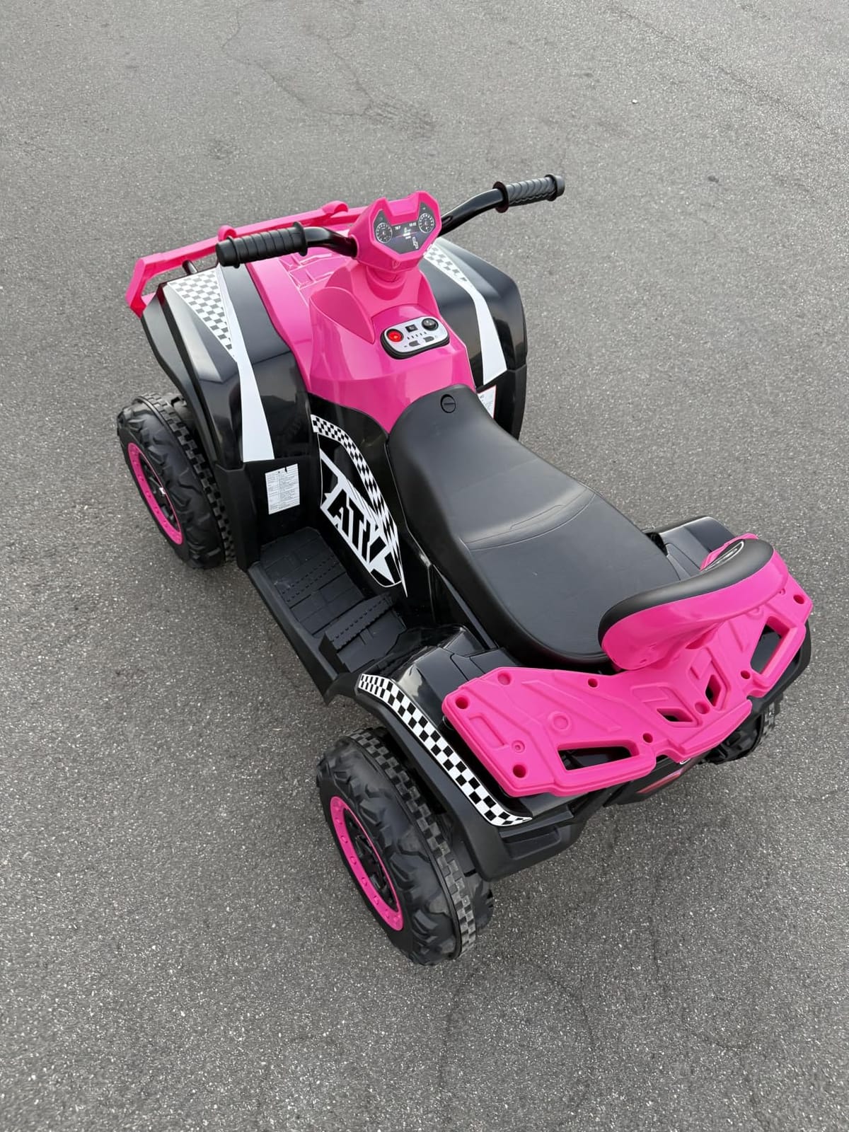 ELEMARA 24V 2 Seater Ride on ATV for Big Kids,4WD Off-Road 4 Wheeler Ride on Car,400W Motor with 5mph Max Speed,w/Bluetooth,LED Lights,Boys & Girls Ride on,Electric Car to Kids, Kids Quad Bike,Pink customer photo 1