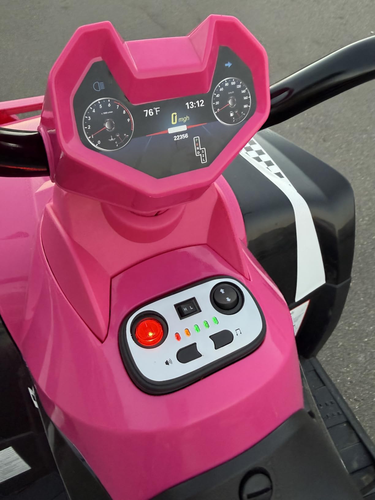 ELEMARA 24V 2 Seater Ride on ATV for Big Kids,4WD Off-Road 4 Wheeler Ride on Car,400W Motor with 5mph Max Speed,w/Bluetooth,LED Lights,Boys & Girls Ride on,Electric Car to Kids, Kids Quad Bike,Pink customer photo 2