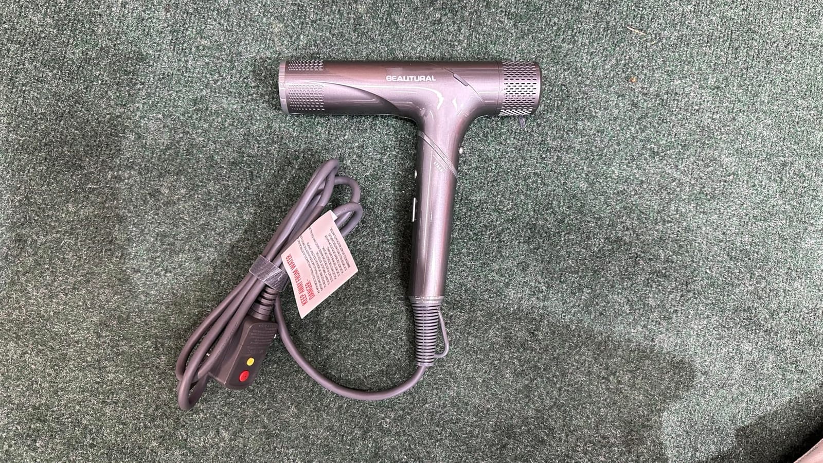 BEAUTURAL 1600W High-Speed Foldable Dual Voltage Travel Hair Dryer, Gray customer photo 1