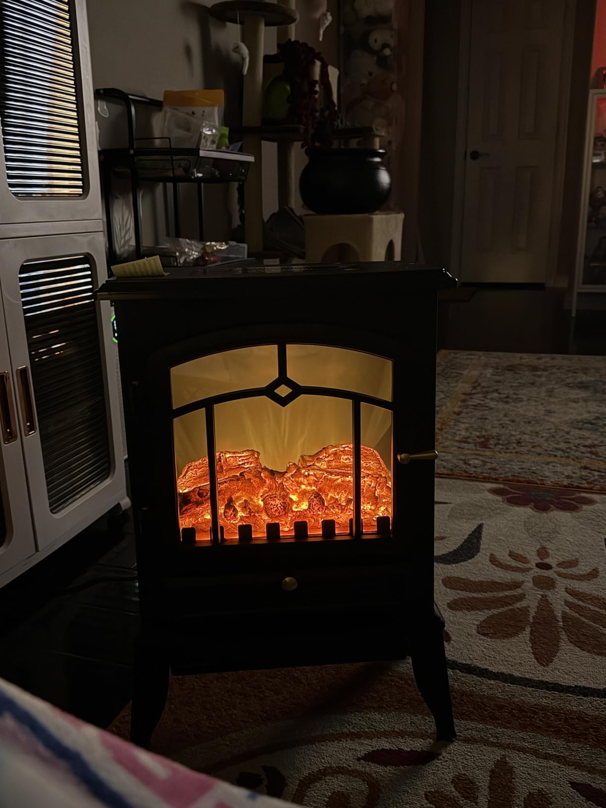ZAFRO Electric Fireplace Stove with Dual Heat & Flame-Only Mode, 5100 BTU customer photo 1