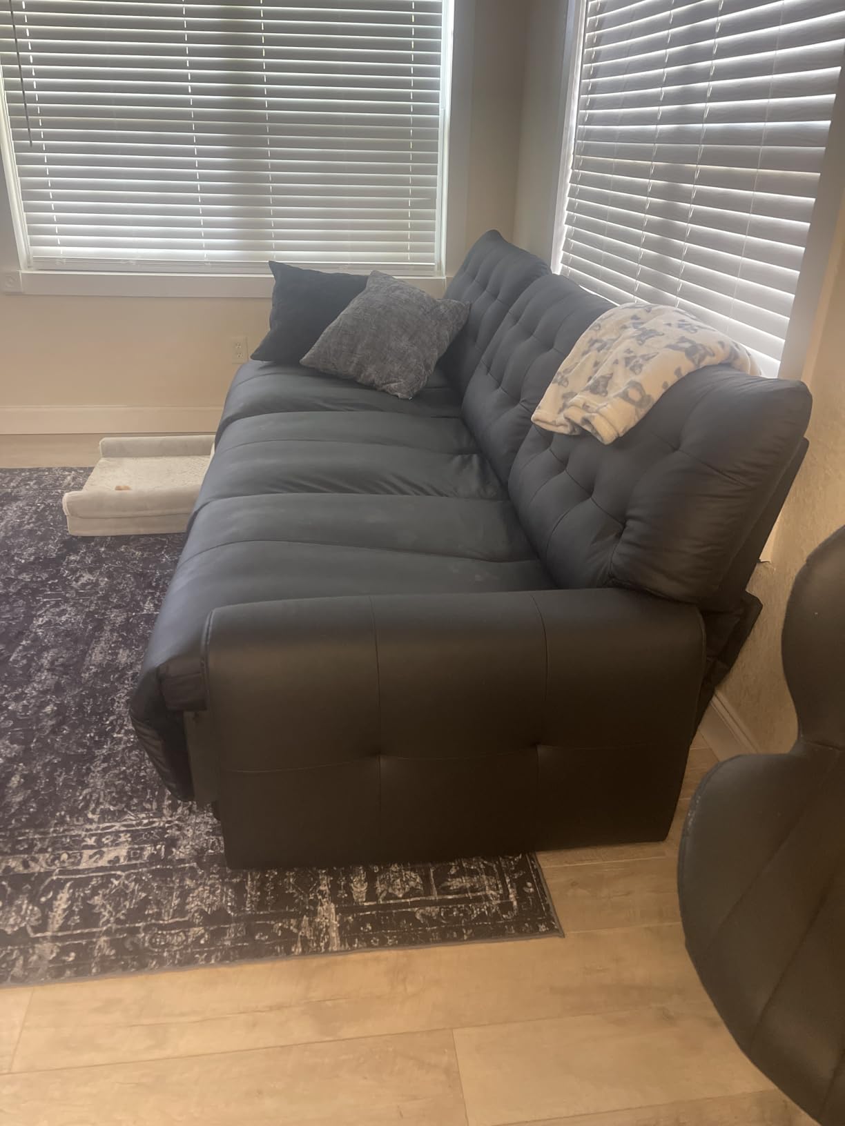 Oversized Sectional Leather Couch for Living Room Deep Seat Sofa customer photo 1
