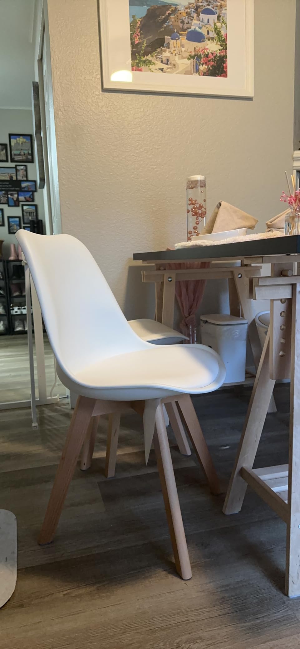 OLIXIS Dining Chairs Set of 2, Mid Century Modern Kitchen Chairs, Black customer photo 2