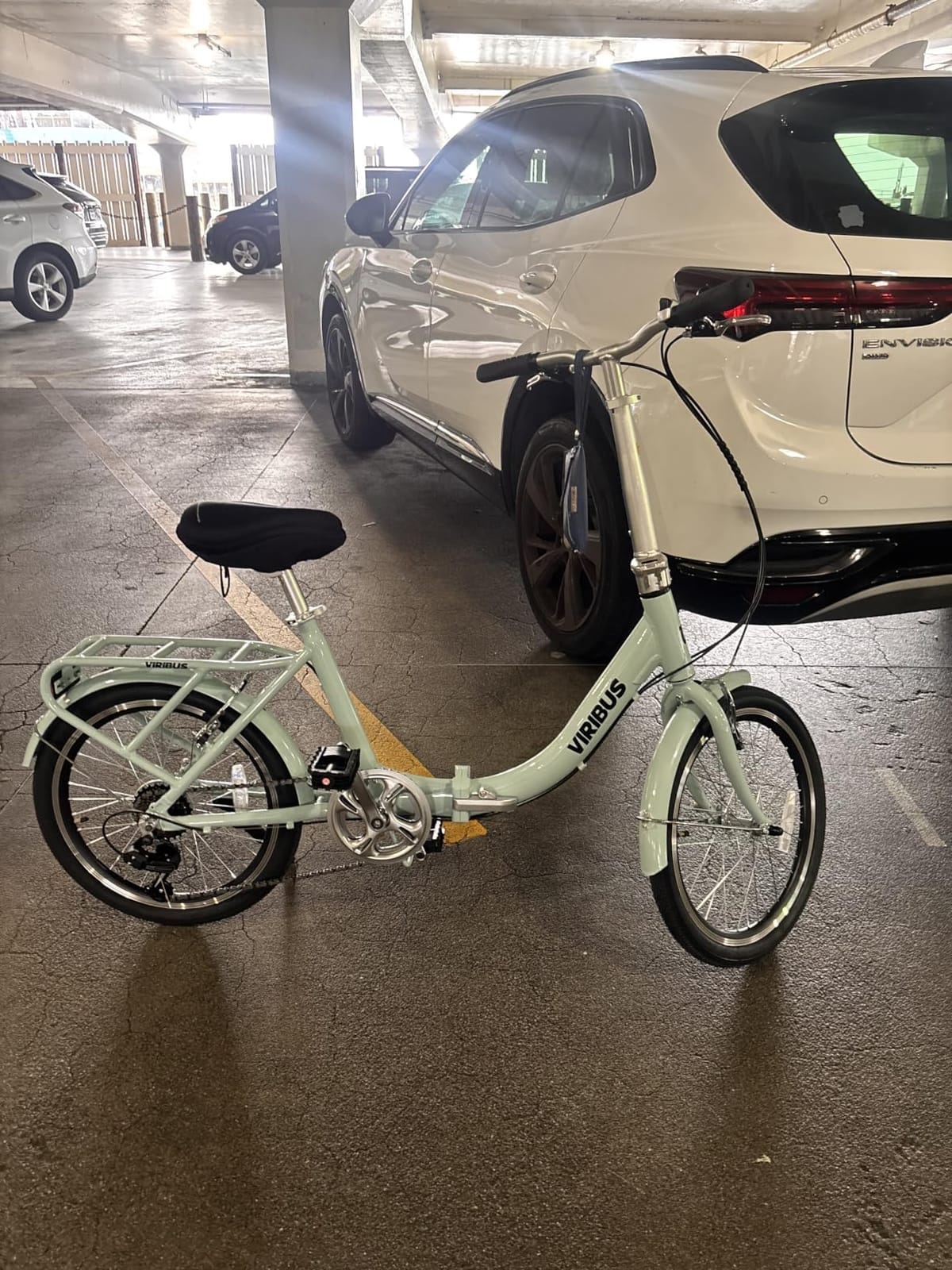 VIRIBUS Folding Bike, 7-Speed Beach Cruiser Bike for Women customer photo 2