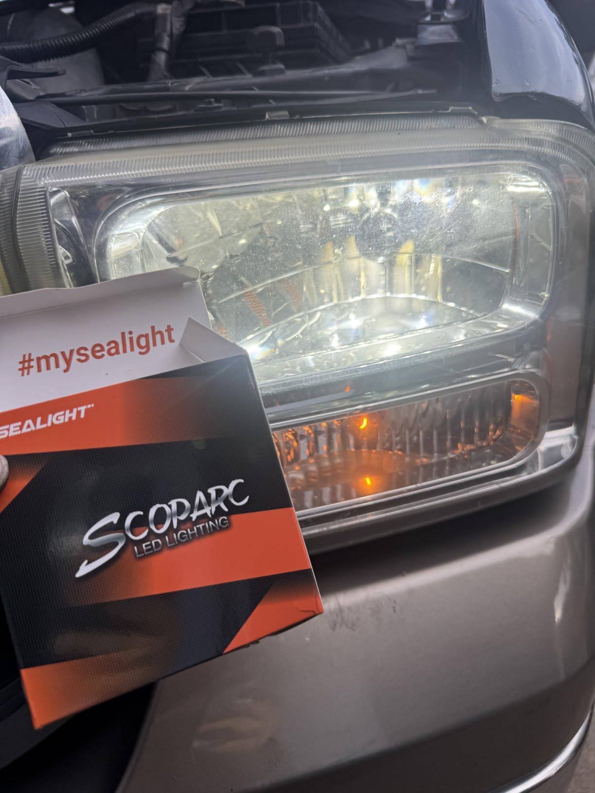 SEALIGHT 9005 H11 LED Bulbs Combo, 100000LM 10X Super Bright 6500K White, HB3 H8/H9/H16 Fog, 1:1 Real Size Plug-N-Play Pack of 4 customer photo 1