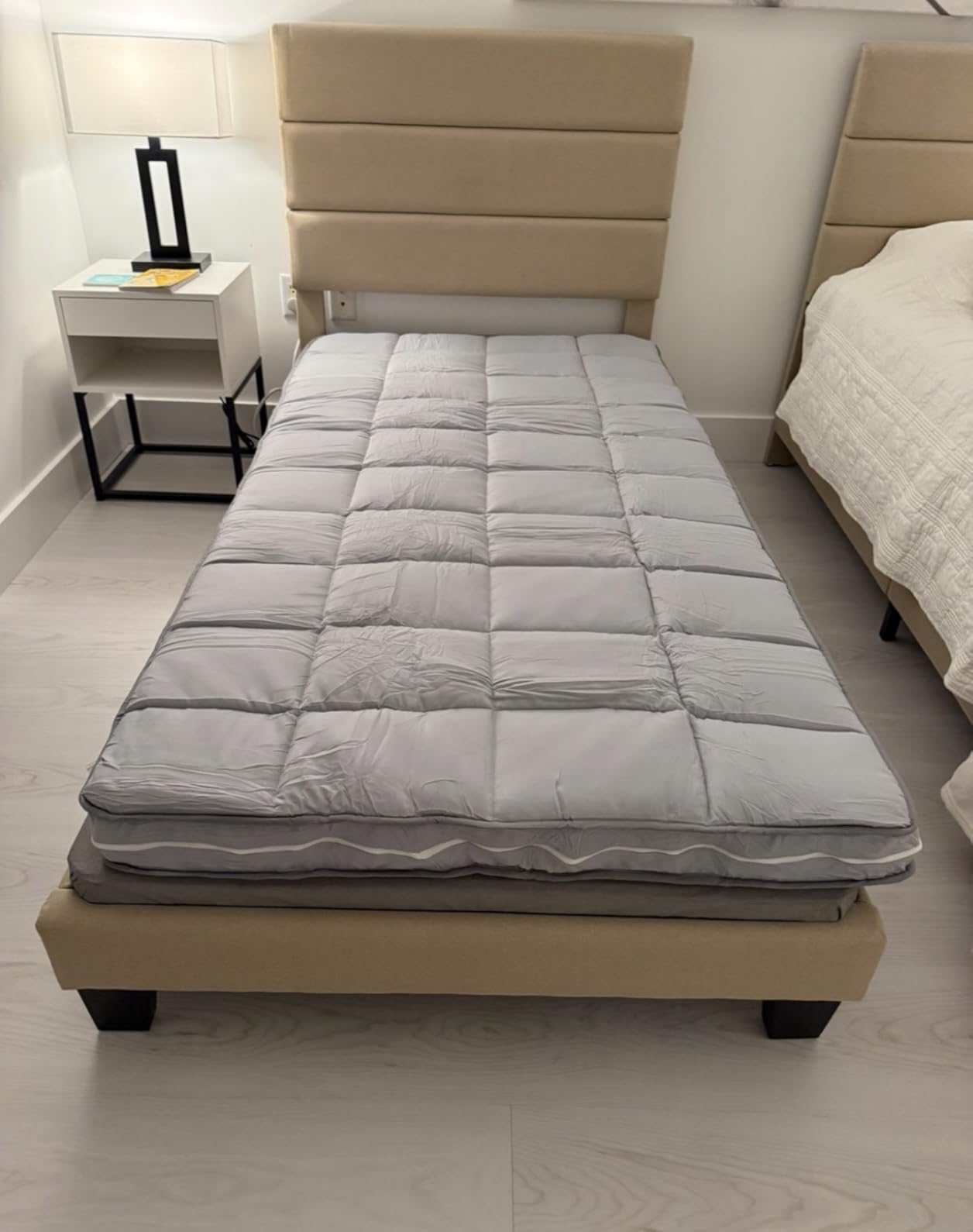 OLIXIS 3 Inch Queen Cooling Gel Infused Memory Foam Mattress Topper Bed Pad customer photo 1