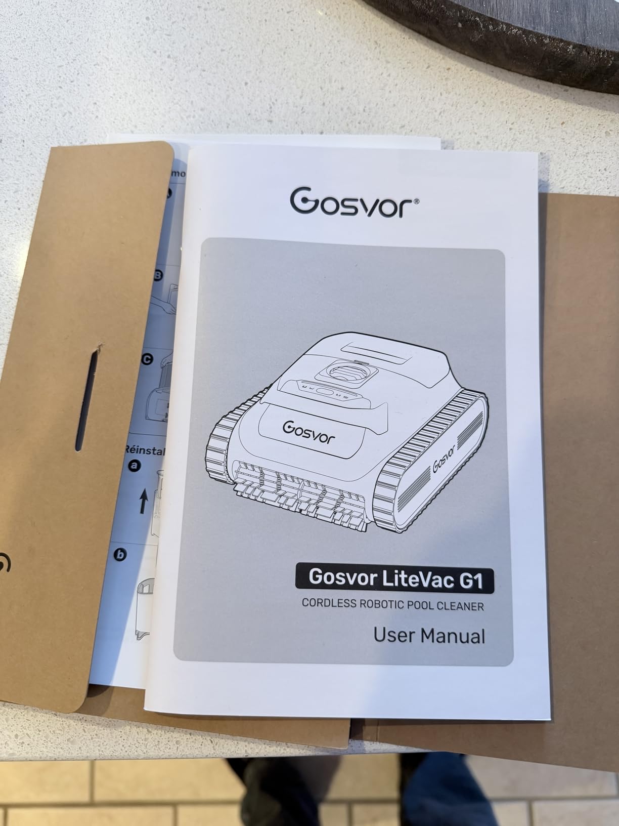 (2026 Upgrade) Gosvor Pool Vacuum LiteVac G1, Wall & Waterline & Shallow Area Cleaning, Up to 200-Min Runtime, Ultra-fine Filter, 15.2 lbs, Smart Navigation & App, for Pools up to 2153 sq.ft, Gray customer photo 2