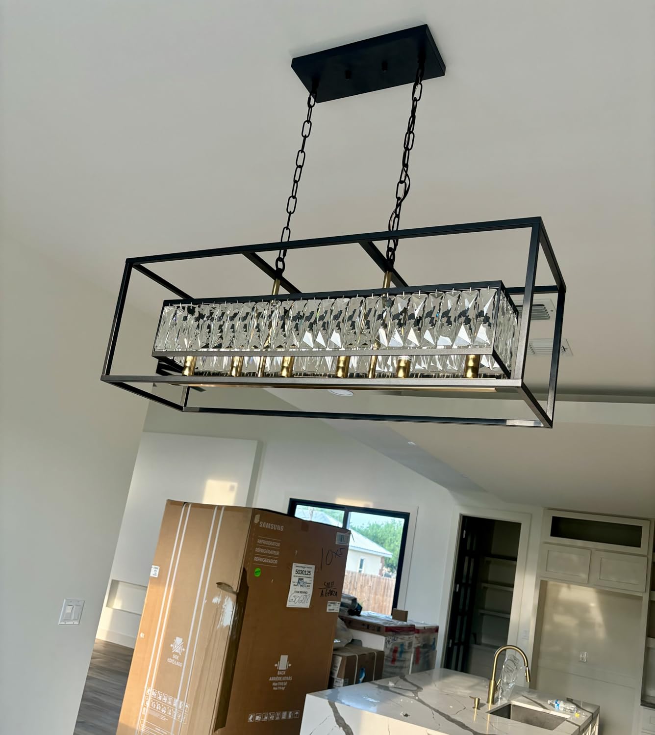 Vezzio Black Crystal Chandelier for Entryway Foyer High Ceiling customer photo 1