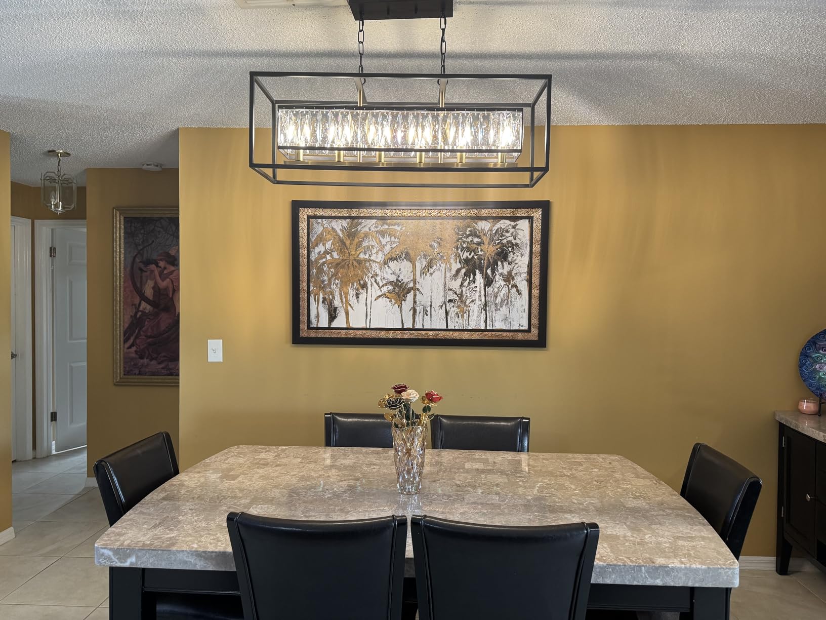 Vezzio Black Crystal Chandelier for Entryway Foyer High Ceiling customer photo 2