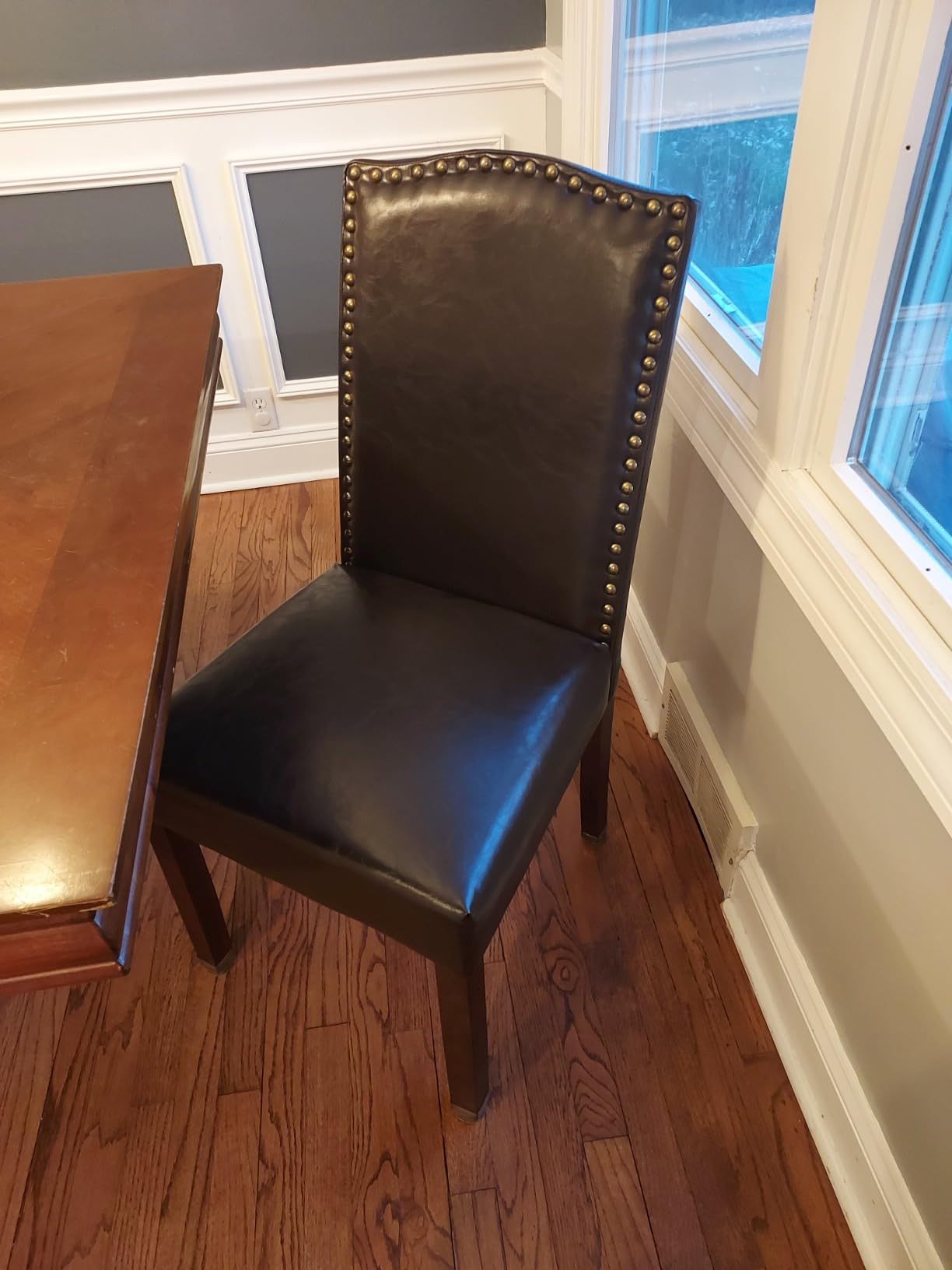 DUMOS Dining Chairs Set of 4, Upholstered Accent Chair, Beige customer photo 1