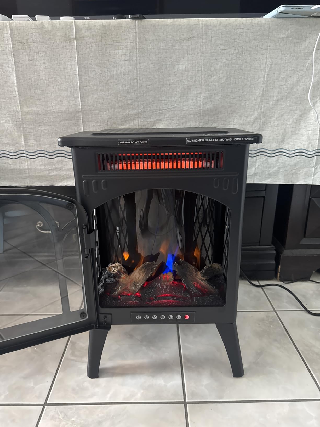Electactic 1500W Infrared Electric Fireplace Stove 24.3
