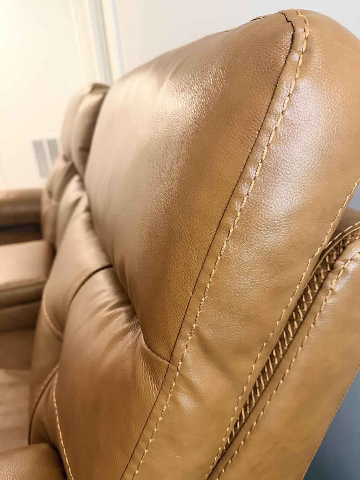 CANMOV Genuine Leather L-Shaped Power Recliner Sectional Corner Sofa customer photo 2