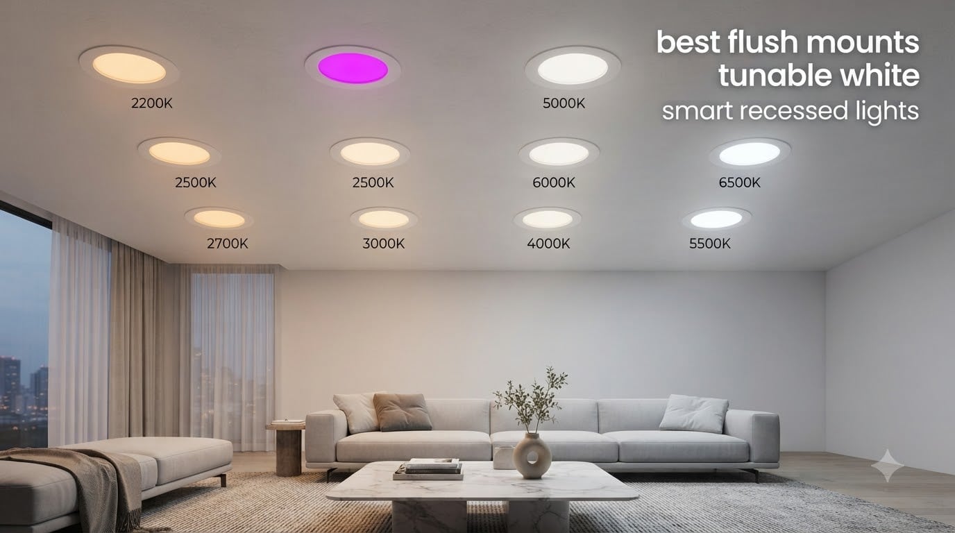best flush mounts tunable white smart recessed lights