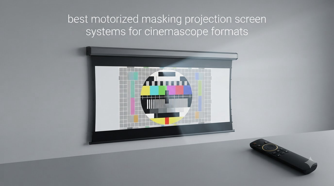 best motorized masking projection screen systems for cinemascope formats